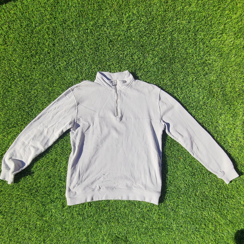Cotton On Men's Light Gray Zip-Up Sweater